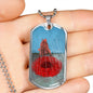 TOMMY'S POPPLES DOG TAG STYLE GOLD/SILVER NECKLACE