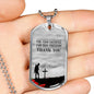 THANK YOU  DOG TAG STYLE GOLD/SILVER NECKLACE