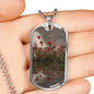 THE SKY WEEPS DOG TAG STYLE GOLD/SILVER NECKLACE