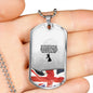 LOVE OUR  SOLDIER DOG TAG STYLE GOLD/SILVER NECKLACE