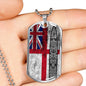 THE WHITE ENSIGN DOG TAG STYLE GOLD/SILVER NECKLACE