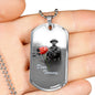DEAR TOMMY DOG TAG STYLE GOLD/SILVER NECKLACE