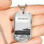 TO STRIVE AND NOT TO YIELD DOG TAG STYLE GOLD/SILVER NECKLACE