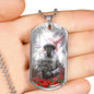 POPPY PRIDE DOG TAG STYLE GOLD/SILVER NECKLACE