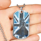 ROYAL AIR FORCE DOG TAG STYLE GOLD/SILVER NECKLACE