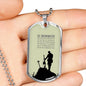 IN MEMORIAM DOG TAG STYLE GOLD/SILVER NECKLACE