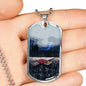 LEFT DOG TAG STYLE GOLD/SILVER NECKLACE