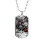 LEST WE FORGET ROYAL NAVY  DOG TAG STYLE GOLD/SILVER NECKLACE