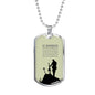 IN MEMORIAM DOG TAG STYLE GOLD/SILVER NECKLACE