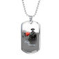 DEAR TOMMY DOG TAG STYLE GOLD/SILVER NECKLACE