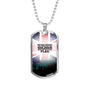 SOLDIER POWER DOG TAG STYLE GOLD/SILVER NECKLACE