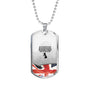LOVE OUR  SOLDIER DOG TAG STYLE GOLD/SILVER NECKLACE