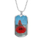 TOMMY'S POPPLES DOG TAG STYLE GOLD/SILVER NECKLACE