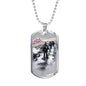 ENDLESS MARCH DOG TAG STYLE GOLD/SILVER NECKLACE