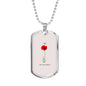 LEST WE FORGET II DOG TAG STYLE GOLD/SILVER NECKLACE