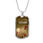 BREATHE DOG TAG STYLE GOLD/SILVER NECKLACE