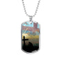 MEN DIE FOR SOMETHING DOG TAG STYLE GOLD/SILVER NECKLACE