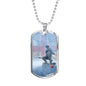 POPPY PRIDE II DOG TAG STYLE GOLD/SILVER NECKLACE