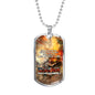 SOLDIER 'S LAST BREATH DOG TAG STYLE GOLD/SILVER NECKLACE
