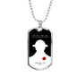 REMEMBER THEM DOG TAG STYLE GOLD/SILVER NECKLACE
