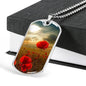 FOR THE FALLEN DOG TAG STYLE GOLD/SILVER NECKLACE