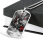 LEST WE FORGET ROYAL NAVY  DOG TAG STYLE GOLD/SILVER NECKLACE