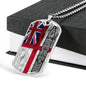 THE WHITE ENSIGN DOG TAG STYLE GOLD/SILVER NECKLACE