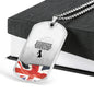 LOVE OUR  SOLDIER DOG TAG STYLE GOLD/SILVER NECKLACE