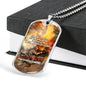 SOLDIER 'S LAST BREATH DOG TAG STYLE GOLD/SILVER NECKLACE