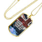 BEING A SOLDIER DOG TAG STYLE GOLD/SILVER NECKLACE