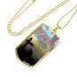 MEN DIE FOR SOMETHING DOG TAG STYLE GOLD/SILVER NECKLACE