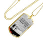 THANK YOU  DOG TAG STYLE GOLD/SILVER NECKLACE