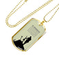 IN MEMORIAM DOG TAG STYLE GOLD/SILVER NECKLACE