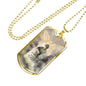 GUARDIAN ANGEL DOG TAG STYLE GOLD/SILVER NECKLACE