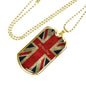 LEST WE FORGET DOG TAG STYLE GOLD/SILVER NECKLACE