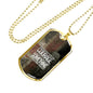 SACRIFICE DOG TAG STYLE GOLD/SILVER NECKLACE