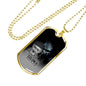 SOLDIER FOR LIFE DOG TAG STYLE GOLD/SILVER NECKLACE