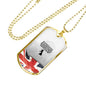 LOVE OUR  SOLDIER DOG TAG STYLE GOLD/SILVER NECKLACE