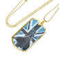 ROYAL AIR FORCE DOG TAG STYLE GOLD/SILVER NECKLACE