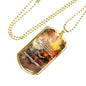 SOLDIER 'S LAST BREATH DOG TAG STYLE GOLD/SILVER NECKLACE
