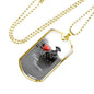 DEAR TOMMY DOG TAG STYLE GOLD/SILVER NECKLACE
