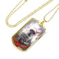 POPPY PRIDE DOG TAG STYLE GOLD/SILVER NECKLACE