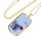 THANK YOU MY FRIEND DOG TAG STYLE GOLD/SILVER NECKLACE