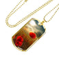 FOR THE FALLEN DOG TAG STYLE GOLD/SILVER NECKLACE
