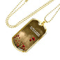 BREATHE DOG TAG STYLE GOLD/SILVER NECKLACE