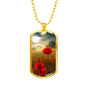 FOR THE FALLEN DOG TAG STYLE GOLD/SILVER NECKLACE