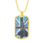ROYAL AIR FORCE DOG TAG STYLE GOLD/SILVER NECKLACE
