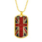 LEST WE FORGET DOG TAG STYLE GOLD/SILVER NECKLACE