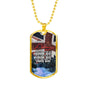 BEING A SOLDIER DOG TAG STYLE GOLD/SILVER NECKLACE
