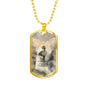 GUARDIAN ANGEL DOG TAG STYLE GOLD/SILVER NECKLACE